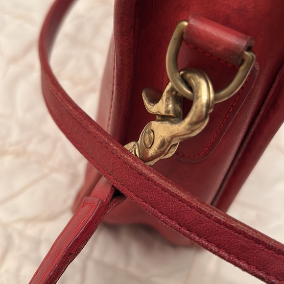 Vintage Red Coach Purse - Picture 6 of 11